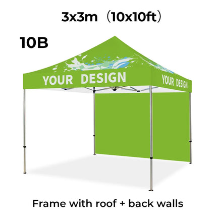3mx3m Custom 40mm Hexagon Aluminum Frame 600D Oxford PU Canopy Tent Custom Printed 10x10 Advertising Trade Show Tent