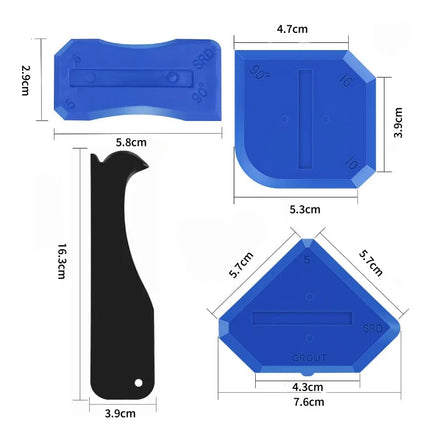 Professional Caulking Sealant Tool Set Grout Joint Smoother Scraper Set Spatula Set
