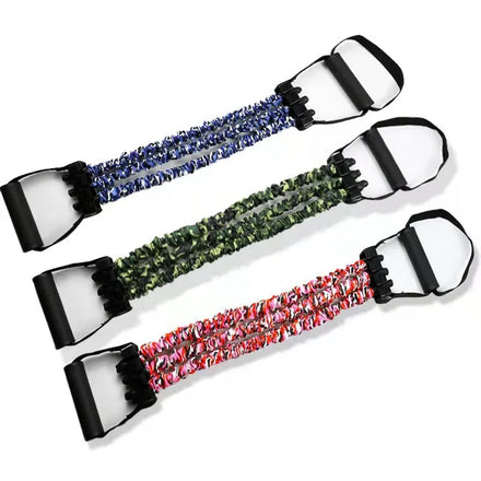 Nature Latex Sleeve Pull up Assist Band Elastic Tension Durable Rope Chest Expander Spring Set