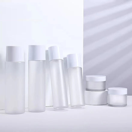 High-End PET Plastic 100ml/120ml/150ml 200ml Cylinder Toner Bottles for Skin Care Lotion Essence-Transparent Cosmetic Packaging