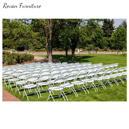 RTS TOP King Style Wedding Plastic Chair Electric Shock Stacking Bridal Weddingmesh Training Folding Chair