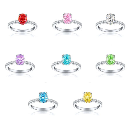 Non Tarnish 925 Sterling Silver Women Ring Designs Cz Silver Rings Zircon Bridal Rings Luxurious Jewelry for Engagement Wedding
