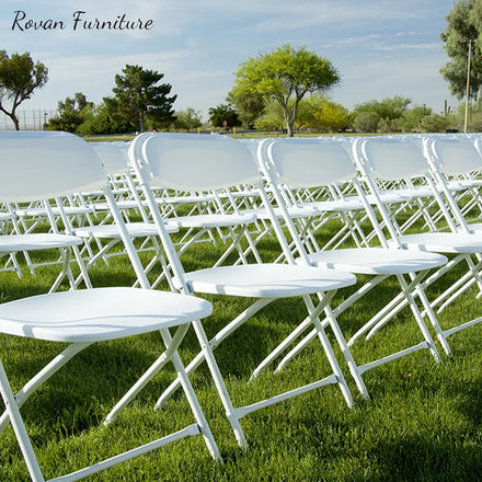 RTS TOP Wedding Infinity Chairdining Room White Resin Folding Chair