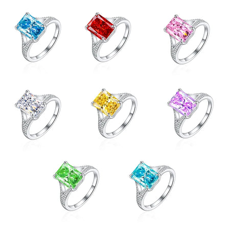 Customized Factory Supplier Fashion Non Tarnish 3a Zirconia Wedding Rings Jewelry Engagement Wedding Promise Rings for Women