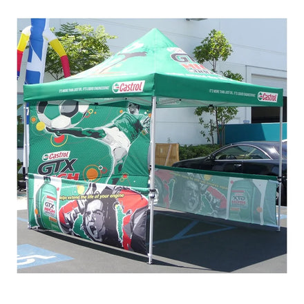 Commercial Heavy Duty 10x10ft Pop up Canopy 40mm Hexagon Aluminum Frame 600D Custom Advertising Tent for Outdoor Events