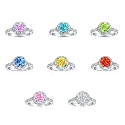 Dainty Luxury Custom 925 Sterling Silver Women's Engagement & Wedding Rings 3A Cubic Zirconia for Parties Fashion Jewelry