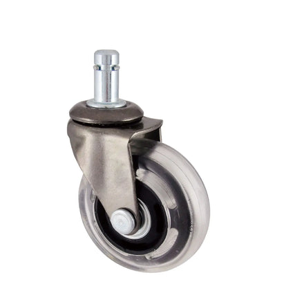 2.5 Inch PVC Wheel Caster Universal Friction Ring Stem for Desk Floor Mat