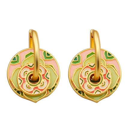 New Chinese Style Retro Simple National Style Earrings 2024 Trend Ancient Chinese Dress Style
