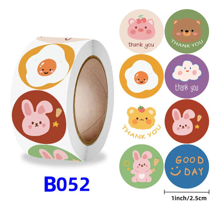 Factory Wholesale Little Bear Self-Adhesive Stickers Cute Animal Packaging Labels for Kids Made Durable Copper for Gifts Rewards