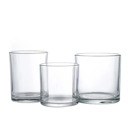 Customized Color 3oz Transparent Glass Candle Jar Wholesale Candle Holders Lanterns and Jars Without Lid