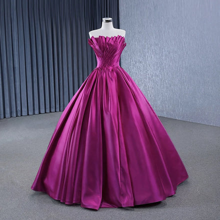 Jancember 231141 Unique Soft Satin Sleeveless Evening Party Dresses for Girls