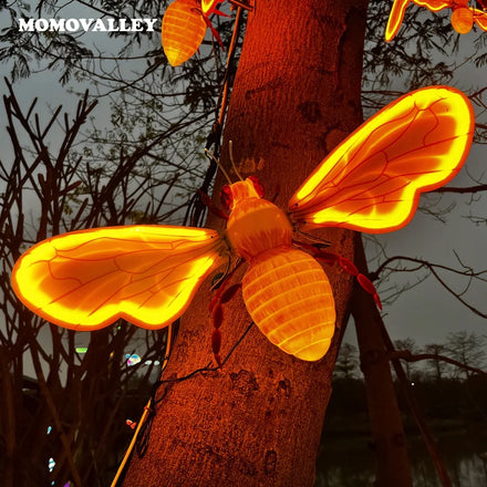 Dc 12v Realistic Effect Waterproof Bee-inspired Led Decor Christmas Decorative Hanging Garden Lights for Outdoor Use