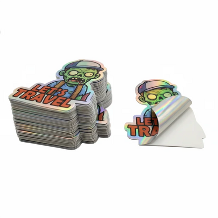 Customized Waterproof Holographic Die-Cut Vinyl Stickers Printed Packaging Labels