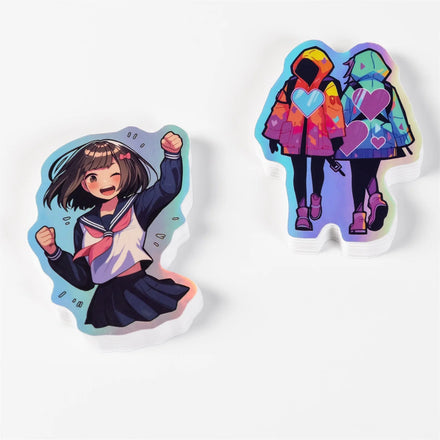 Custom Kawaii Laptop Stickers Custom Die Cut Permanent Vinyl Self-Adhesive LOGO Decorative Labels Custom Packaging Labels