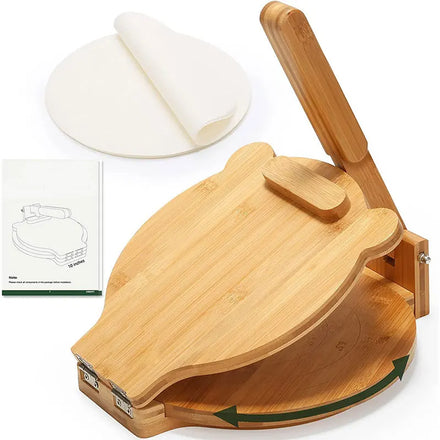 Personalized Custom Logo Sale Flour Pizza Manual Wooden Chapati Maker Roti Tortilla Press