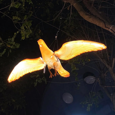 Holiday event planning creative products park landscape lighting led hanging pigeon ornament other christmas decorations
