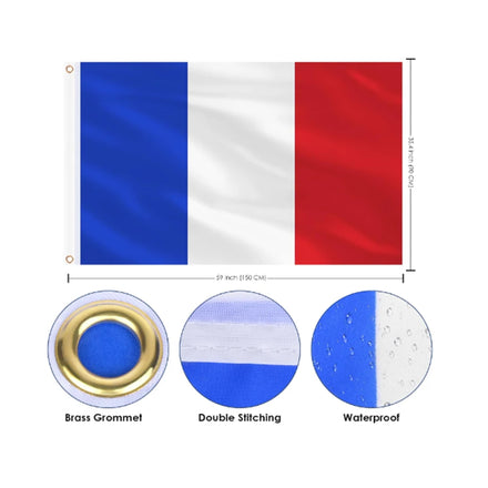 Euro 2026 Hot Selling 100% Durable Polyester 90x150cm Customize 3x5 ft Flag France Large Flag of France