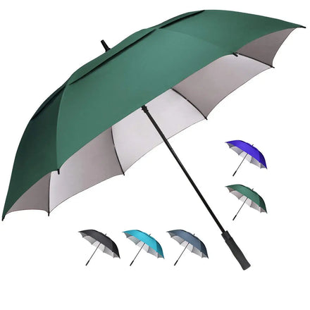 Promotional Branded Wind Proof Custom logo Coloured Cheap Pongee Automatic Straight Large Golf Umbrellas Parapluie for Outdoor