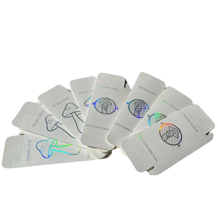 Custom Print Laser Holographic Mushroom Chocolate Bar Packaging Paper Box with Chocolate Bar Packaging Film