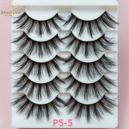 Abestyou Custom Private Label Logo 3D Lashes Wholesale Full Strip Eye Makeup False Eyelashes