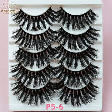 Abestyou Synthetic Hair for Soft Eyelash Factory Direct 3D 25mm Full Strip Natural Long Lashes Custom Logo Wholesale