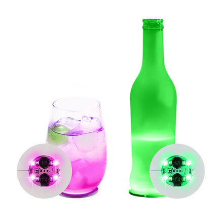 LED Cocktail Drink Display Coasters Self-adhesive Bottle Lights for Night Club Party Ramadan Graduation