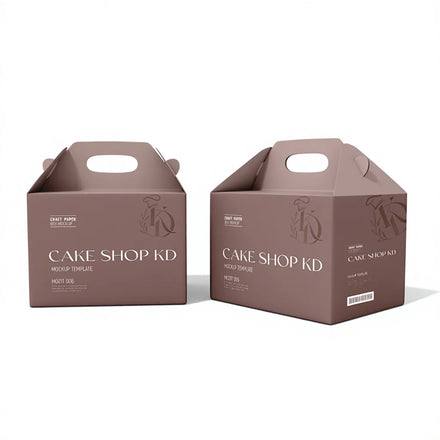 Custom Bakery Sushi Cake Box Handle Recycled Food Grade Cardboard Custom Logo Printing Foldable Design for Candy Donuts