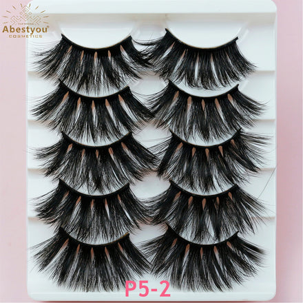 Abestyou Beauty 3D Vegan Natural Full Strip Handmade Faux Mink Eyelashes 13mm Black Cotton Band Wholesale