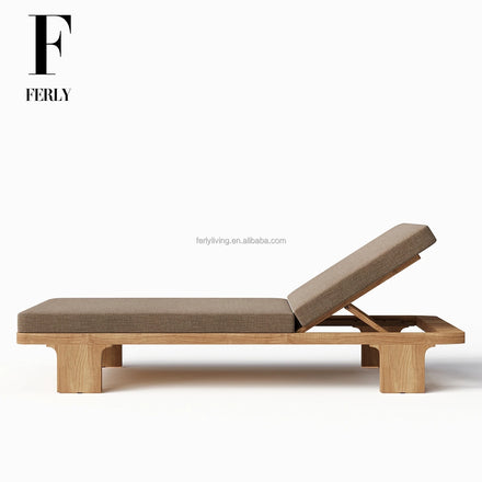 FERLY Customized Teak Adjustable Teak Outdoor Lounge Chair All Weather Outdoor Furniture Teak Lounge Chair For Beach
