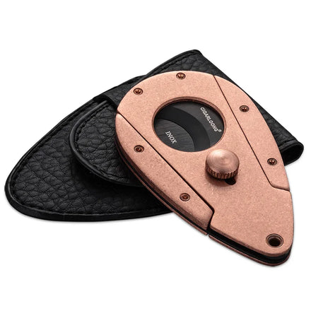 Custom Logo Double Finger Stretch Type Metallic Luxury Cigar Scissors Cutter Custom Stainless Steel Cigar Tool Cigar Accessories
