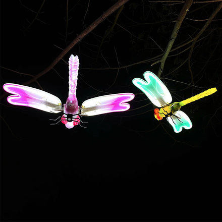 Dc12v led garden lighting decoration waterproof unique dragonfly sculpture lamp outdoor christmas decorations