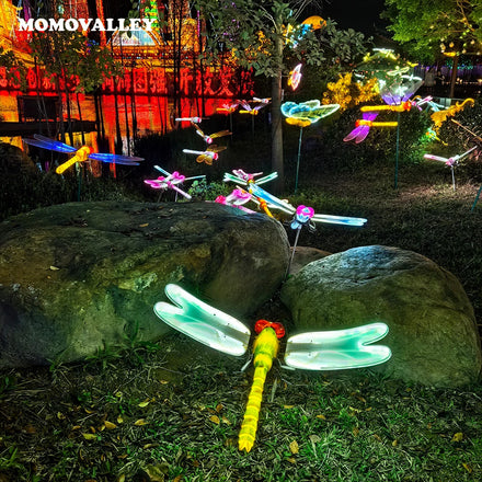 Midsummer abs shell led garden courtyard 3d dragonfly party holiday xmas lights decoration lights outdoor lighting