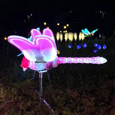 Creative Dragonfly Garden LED Outdoor Lights for Event Party Planning Holiday Christmas Lighting Decorative for Yards DC Power