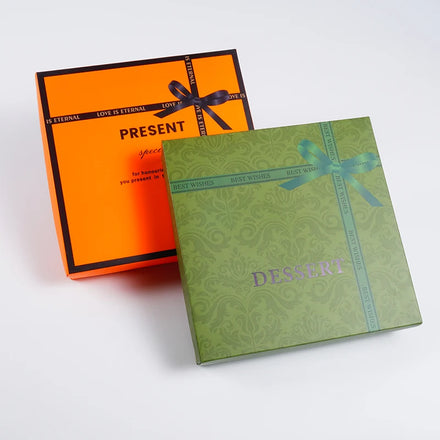 Custom Size Lid Base Recyclable Self Erecting Deluxe Gift Boxes Embossing for Chocolate Chewing Gum Sushi New Year Packaging
