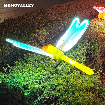 Christmas Lights Waterproof 3d Dynamic Flying Dragonfly Motif Decorative Christmas Holiday Xmas Decorations Outdoor