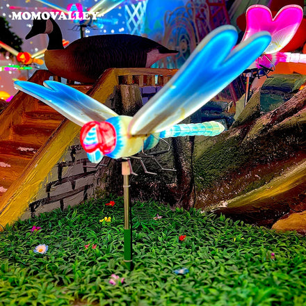 New waterproof dc12v garden holiday lighting garden dragonfly 3d motif lights christmas yard decoration