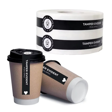 Custom Copper Waterproof Self Adhesive Tamper-Proof Food Safety Seal Stickers for Craft & Food Packaging
