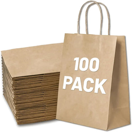 Wholesale Fancy Paper Tote Bag Shopper Paper Bag Customized Kraft Paper Bag With Ribbon Handle