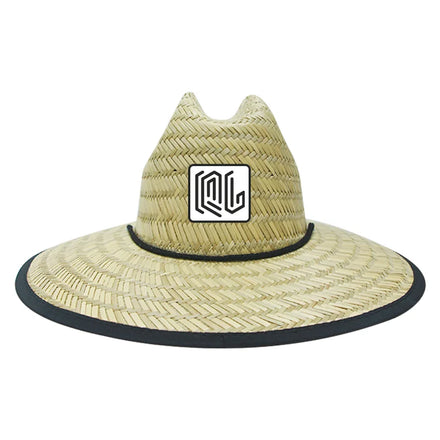Custom Logo Lifeguard Straw Hat Under Brim Pvc Patch UV Protective Summer Large Shade Men Straw Hats Beach Hat