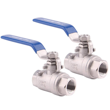 3/4 2 WOG200 WOG1000 High Pressure 2 Piece 2 Way Ball Valve Stainless Steels 304 316 Water Control Ball Valve