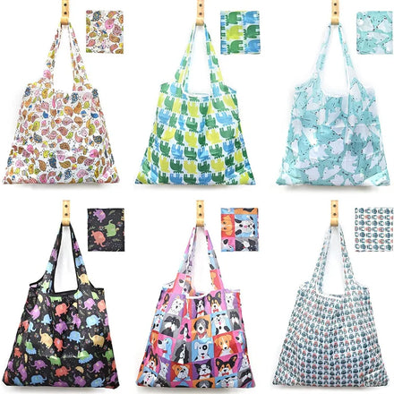 Custom Eco Friendly Nylon Recycled Polyester Foldable Grocery Shopping Bag With Logos