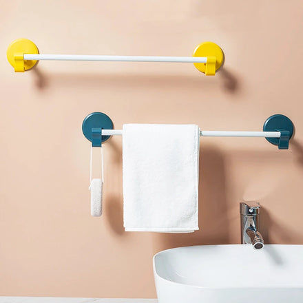 Single Collapsible Telescopic Black Folding Towel Rack for Poolside or Bathroom Two-Bar Towel Holder with Power Tools Features
