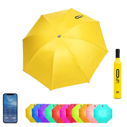 Automatic Auto Open Close Umbrella for the Rain Logo Rainy Sunny 3 Folding Umbrella Foldable Wine Bottle Umbrellas
