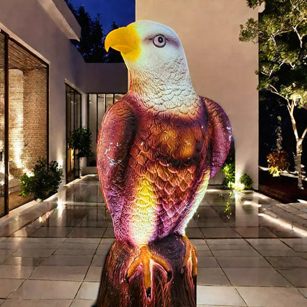 Independence Day LED Eagle Hawk Vulture Bird Decoy Waterproof Garden Parks Christmas Outdoor Decorations Light up