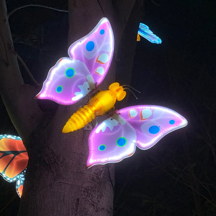 Holiday event planning creative products LED christmas lights outdoor waterproof decorative butterfly decoration for birthday