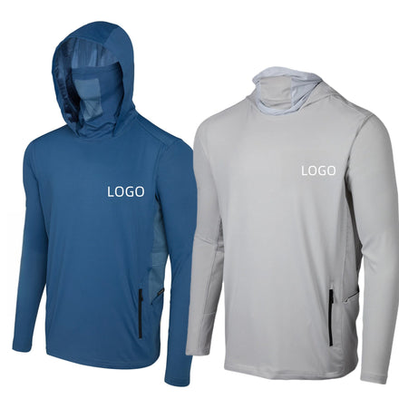 Customizable Logo Upf50+ Fishing Sun Protection Hoodie High Performance Sublimation Waterproof Long Sleeve breathable Shirt