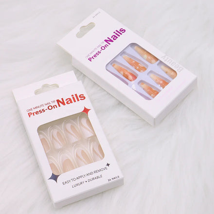 Factory Supply Packaging Box for False Nails Good Quality Handmade Press on Nails Packaging Box