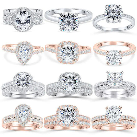 Custom Engagement 925 Sterling Silver Ring Jewelry Wedding Promise Rings Couple Fine Jewelry Fingers Luxury Rings for Women