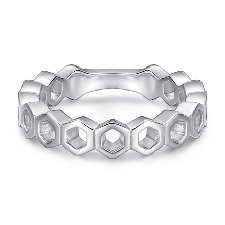 Female Classic New Style 925 Sterling Silver Hollowed Out Silver Ring Sterling Silver Casual Women Engagement Rings