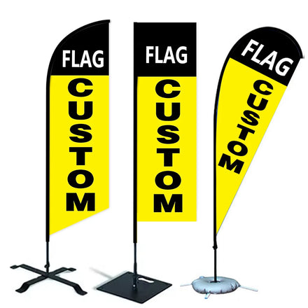 Custom logo Double-Side Feather Beach Flag Windless Strong rainbow TearDrop Flag Outdoor Flying Rectangular Flag
